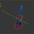 Red Classical Violin With Wooden Bow For Musical Practice And Daily Living Use