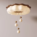 Cream wind ceiling lamp 3d model