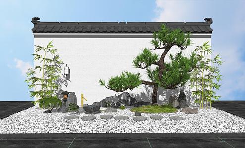 New Chinese landscape sketch SU model 3d model