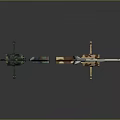 laser tower turret turntable sci-fi tower defense game tower defense sci-fi turret game turret game turret 3d model