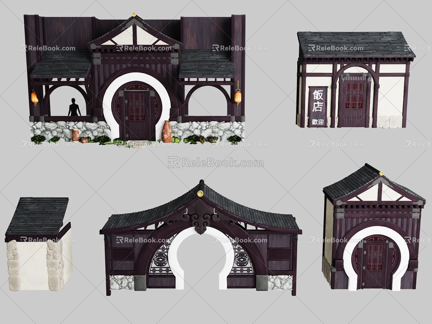 Building Roof Traditional Roof Traditional Building Chinese Japanese Style Ancient Building Japanese Style Roof Japanese Style Shop Japanese Style Building Accessories Japanese Style Pavilion 3d model