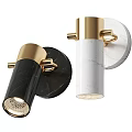 Modern Wall Sconces With Black White Marble And Gold Accents Design