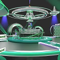 Trend flash shop interactive device clock-in device 3d model