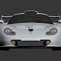 Shiny Silver Sports Car Featuring Sleek Aerodynamic Design Rear Spoiler and Modern Exterior