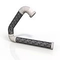 Industrial L Shaped Metal Pipe Fitting With Textured Surface And Sturdy Construction For Industrial Equipment
