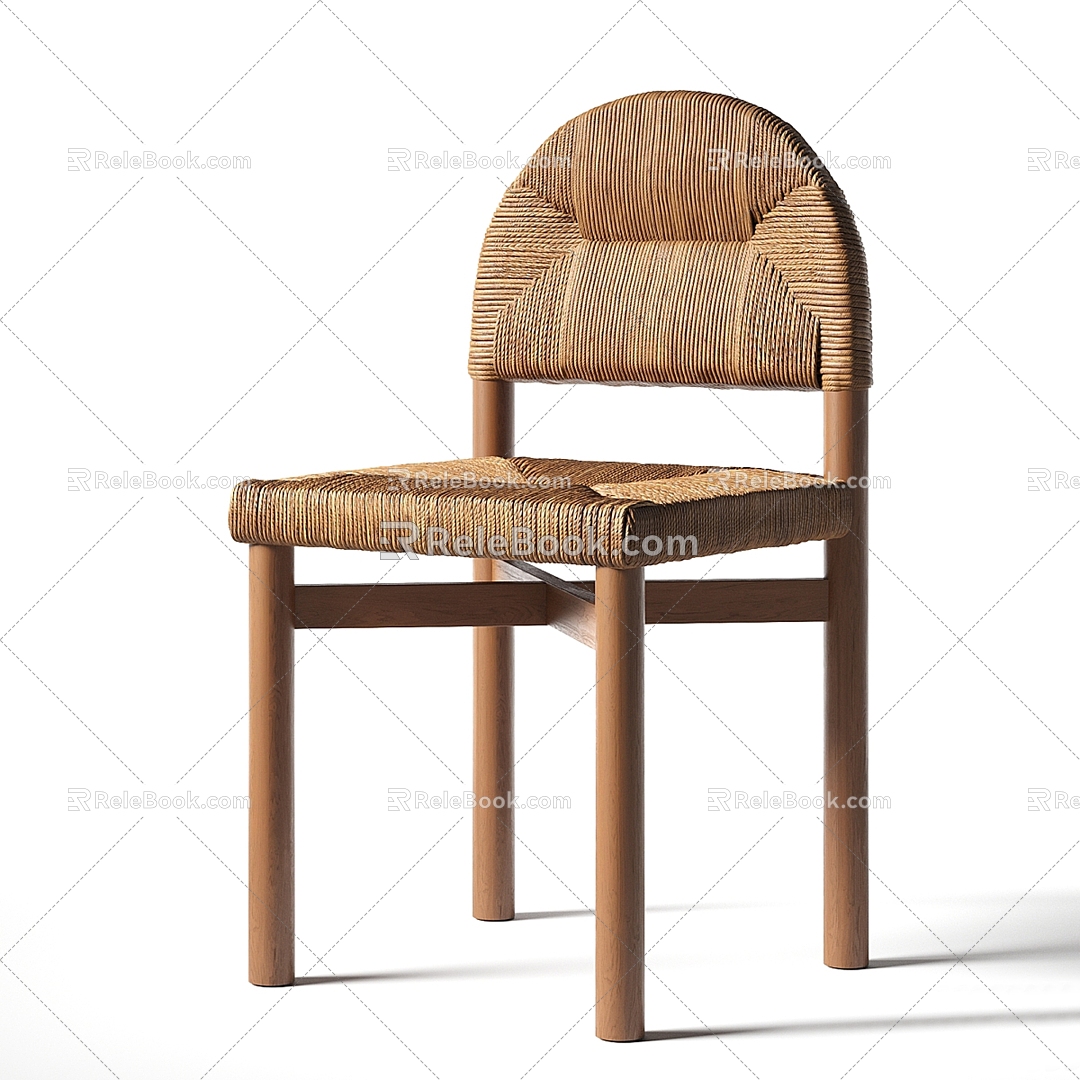 Nordic Leisure Chair Single Chair 3d model