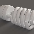 White Spiral Energy Saving CFL Bulb Modern Lighting Design