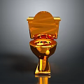 Golden Toilet With Modern Design Shiny Finish For Luxury Bathroom Decor