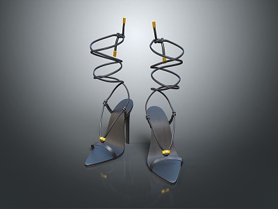 Modern High Heels Stiletto Shoes 3d model