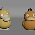 Cute Two Tone Yellow Duck Figurines With Different Poses And Black Head Accents