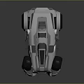Futuristic Silver Concept Car With Streamlined Design Large Wheels And Mechanical Details