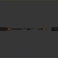 Four Different Weapons With Wooden Handles And Metal Heads On