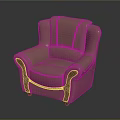 Modern Brown Leather Armchair With Dark Wooden Accents And Comfortable Upholstered Design