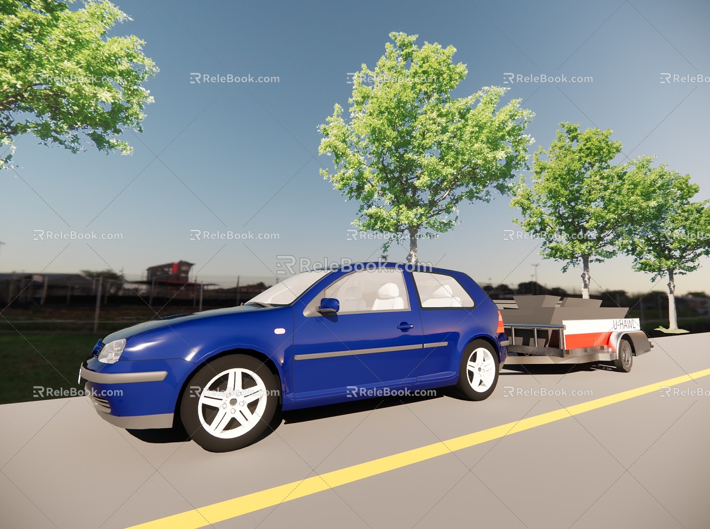 Car Tug Car 3d model