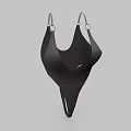 Stylish Black Fitted Bodysuit With Spaghetti Straps And Metal Rings