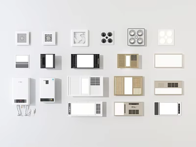Various Modern Electrical Switches And Socket Panels For Home Use 3d model
