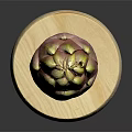 Fresh Purple and Green Artichoke Vegetable Displayed On Wooden Base Against Dark Background