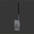 Vintage Portable Walkie Talkie With Long Antenna And Metal Body Design
