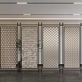 Modern screen metal screen partition 3d model