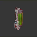 Space Astronaut Life Support Medical Device With Green Cylinder And Red Cross