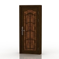 European-style interior door solid wood door 3d model