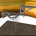 Metal Mechanical Equipment With Structural Brackets Wheels And Connecting Cables