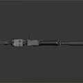 Modern Tactical Rifle With Scope Tactical Light And Ergonomic Grip