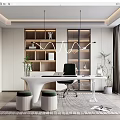 Modern study 3d model