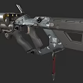 Modern Tactical Weapon With Metallic Structure And Detailed Sighting Features 3d model