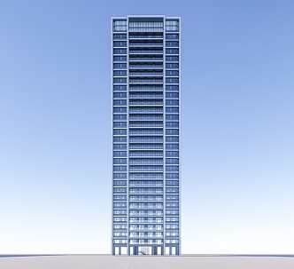 Modern Residential Building Simple High-rise Residential Building 3d model