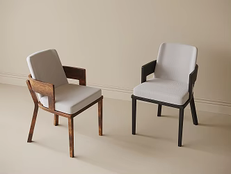 Modern Dining Chair Single Chair Book Chair Tea Chair 3d model