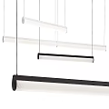 Stylish Contemporary Linear Pendant Lights With Black And White Hanging Design
