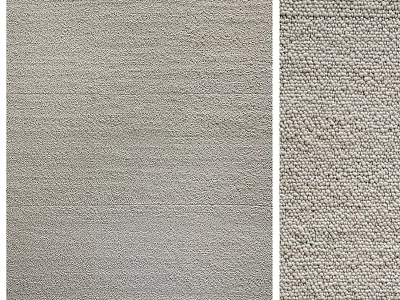 Light Gray Textured Square Rug With Close Up Textile Shots 3d model