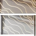 Smooth Wavy Wall Surface With Built In Lighting For Contemporary Interior Design