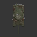Modern Military Tank With Heavy Armor Main Cannon Turret And Tracks Design