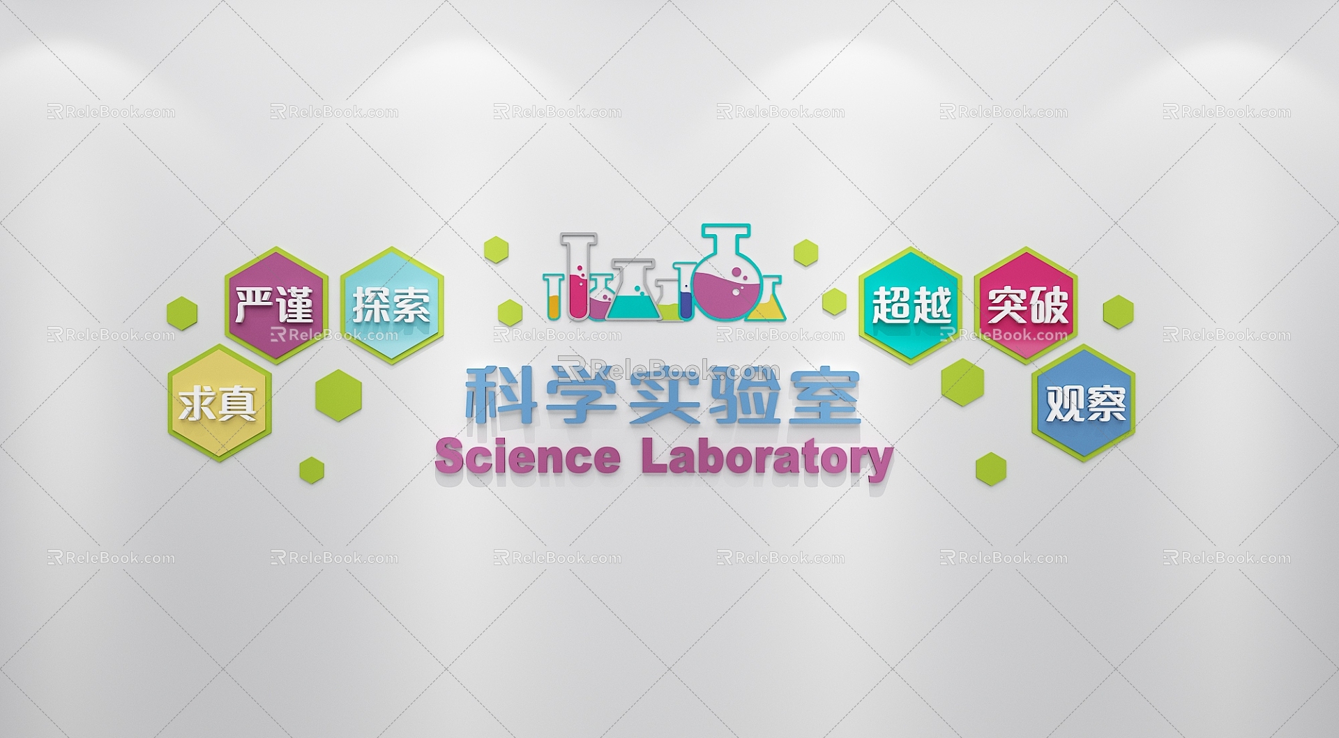 Science Laboratory Wall Decoration Cultural Atmosphere model