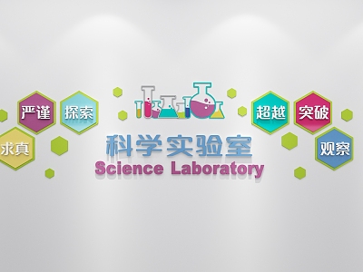 Science Laboratory Wall Decoration Cultural Atmosphere model