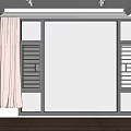 Floor to Ceiling Windows Open With White Curtains and Mountain View Grassland Wooden Floor