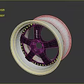Stylish Car Wheel With Black Spokes And Silver Alloy Rim Design