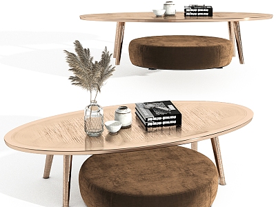 Modern Metal Coffee Table Sofa Stool Round Stool 3d model