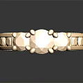 Elegant Gold Fashion Ring With Sparkling Gemstones And Intricate Design Details