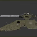 Tactical Green Military Vehicle With Long Gun Barrel Antenna And Armored Structure