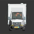 White Box Truck With Modern Design Cab And Cargo Box For Transportation