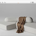 modern edra shaped sofa 3d model