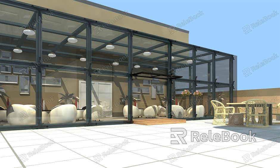 Modern sun room roof garden model