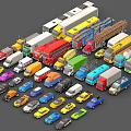 Different Types of Vehicles Including Cars Trucks Vans and Colorful Models
