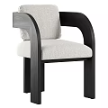 Comfortable Modern Accent Chair With Wooden Frame And Light Fabric Upholstery