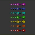 Medical Devices Colorful Reagent Bottles In Different Colors Arranged And Labeled For Laboratory Use