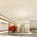 Modern Clothing Store Interior With Display Shelves Counter And Seating