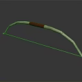 White Wooden Bow With Red Grip For Archery And Hunting Use